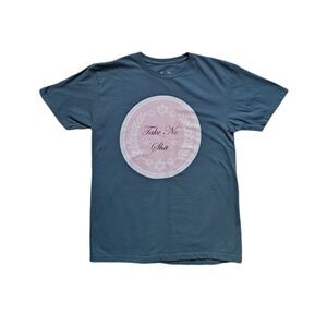 TeePublic Graphic Short Sleeve Tee Blue Pink White Medium